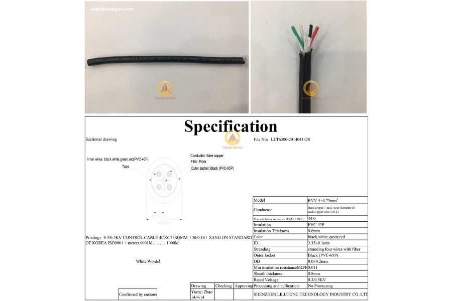 Cáp Điều Khiển Sangjin 4 Core x 0,5 mm² (Sangjin RVV 4x0,5mm²): Sự Lựa Chọn Tối Ưu Cho Hệ Thống Công Nghiệp Hiện Đại